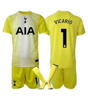 Tottenham Hotspur Guglielmo Vicario #1 Torwart Replik 3rd trikot Kinder 2025-26 Kurzarm (+ Kurze Hosen)